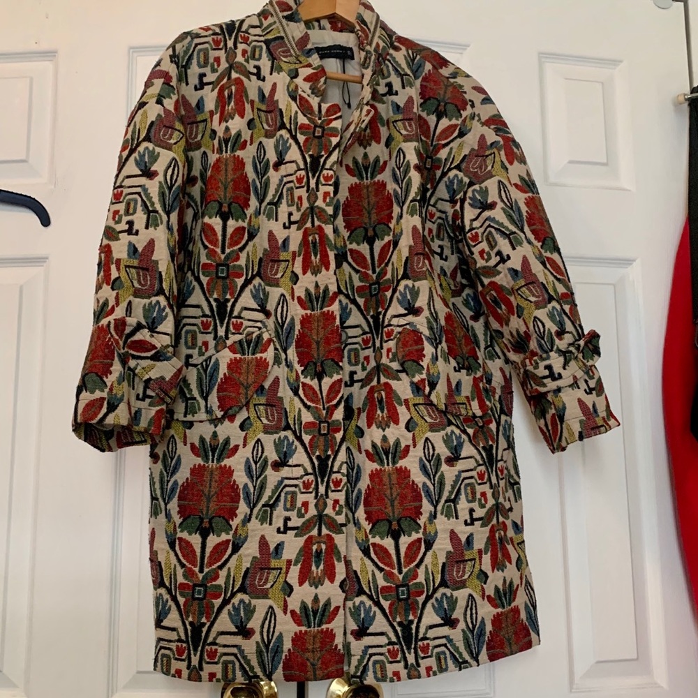 Zara Long Printed Coat